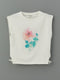 Crew Neck Floral Girls' Crop T-Shirt